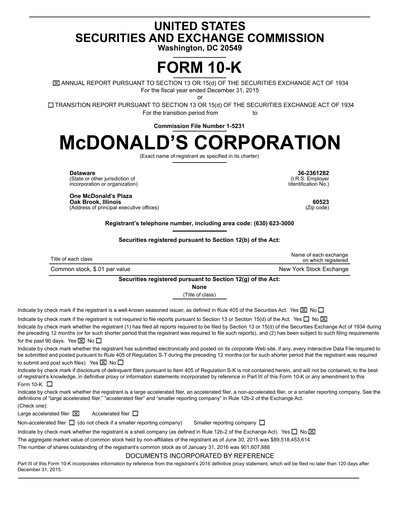 Thumbnail McDonald Annual Report 2015