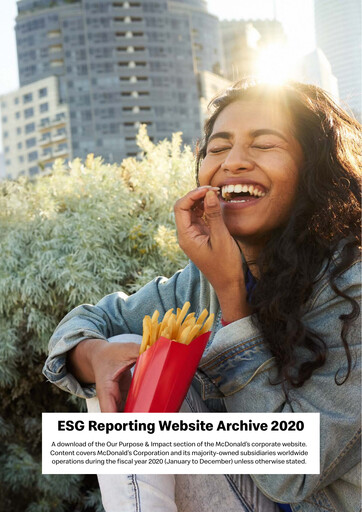 Thumbnail McDonald ESG Report 2020