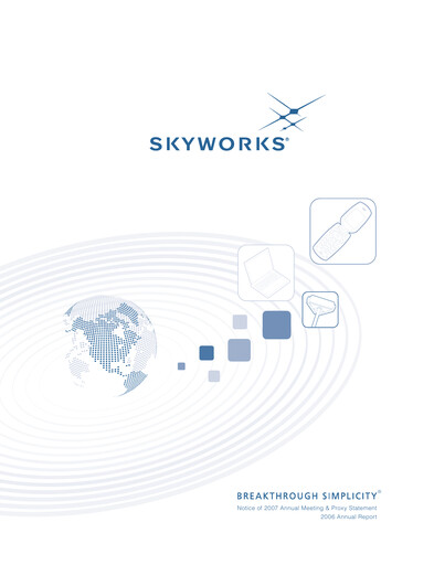 Thumbnail Skyworks Solutions
 Annual Report 2006