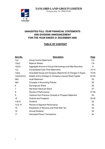 Thumbnail Yanlord Financial Statement 2008