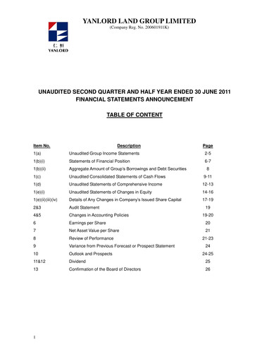 Thumbnail Yanlord Financial Statement 2011-h1