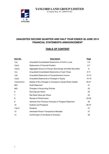 Thumbnail Yanlord Financial Statement 2014-h1