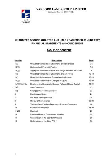 Thumbnail Yanlord Financial Statement 2017-h1