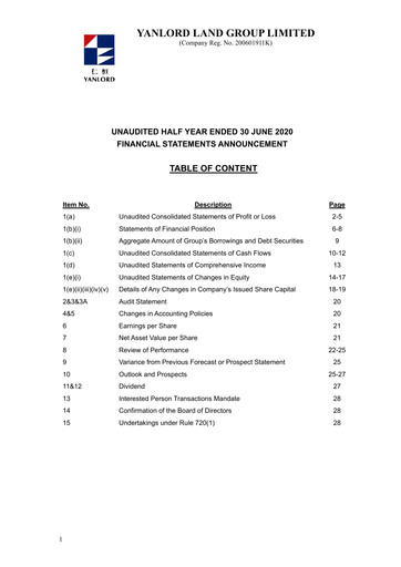 Thumbnail Yanlord Financial Statement 2020-h1