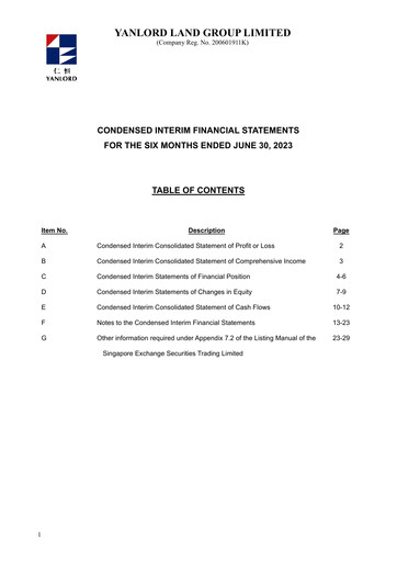 Thumbnail Yanlord Financial Statement 2023-h1