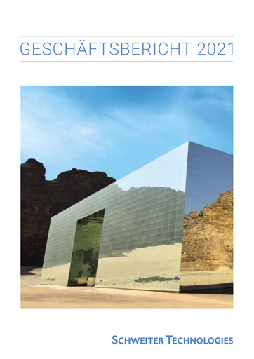 Thumbnail Schweiter Technologies Annual Report 2021