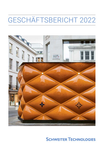 Thumbnail Schweiter Technologies Annual Report 2022