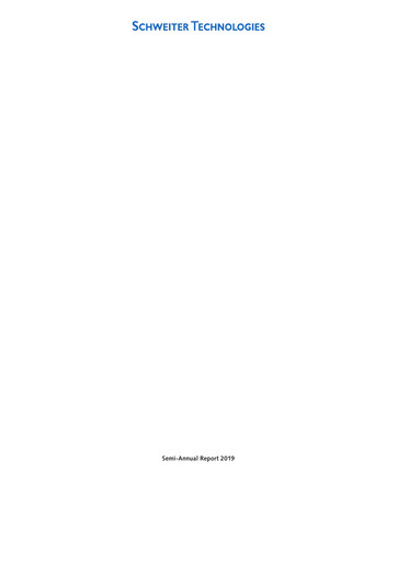 Thumbnail Schweiter Technologies Annual Report 2019