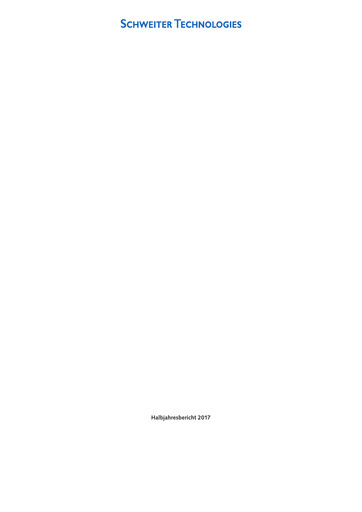 Thumbnail Schweiter Technologies Half-year Report 2017-h1