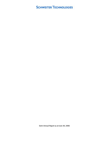 Thumbnail Schweiter Technologies Half-year Report 2006-h1