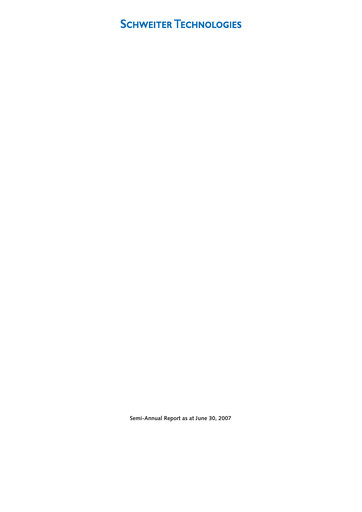 Thumbnail Schweiter Technologies Half-year Report 2007-h1