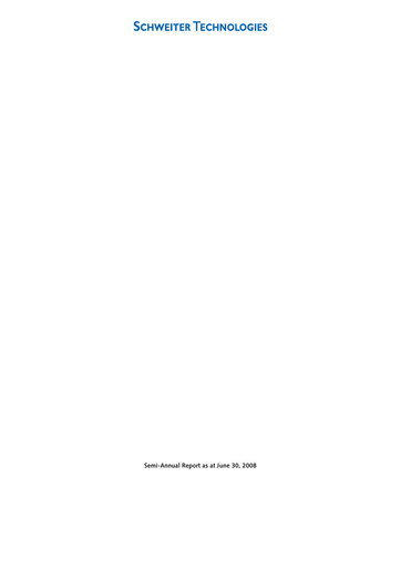 Thumbnail Schweiter Technologies Half-year Report 2008-h1