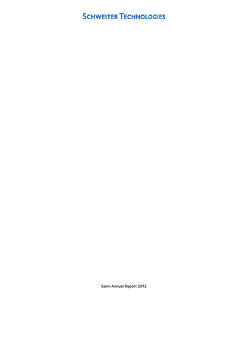 Thumbnail Schweiter Technologies Half-year Report 2012-h1
