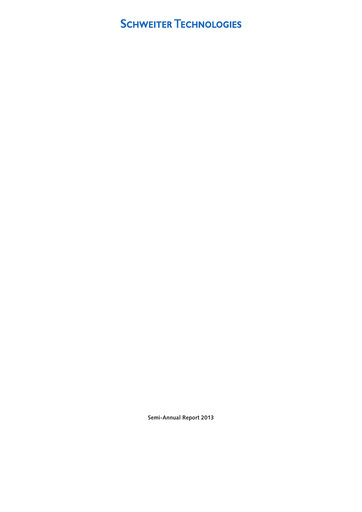 Thumbnail Schweiter Technologies Half-year Report 2013-h1