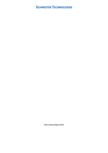Thumbnail Schweiter Technologies Half-year Report 2014-h1