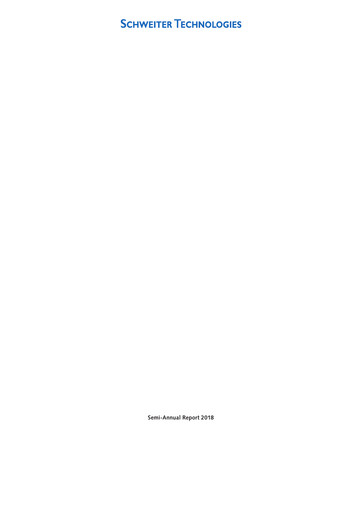 Thumbnail Schweiter Technologies Half-year Report 2018-h1