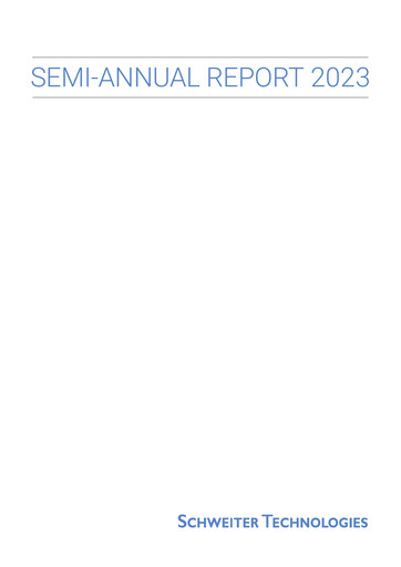 Thumbnail Schweiter Technologies Half-year Report 2023-h1