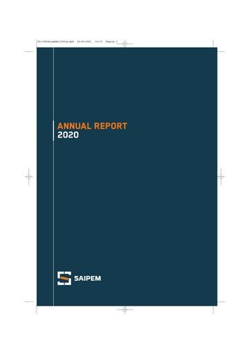 Thumbnail Saipem Annual Report 2020
