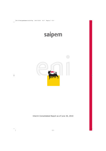 Thumbnail Saipem Half-year Report 2010-h1