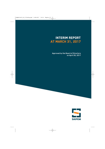 Vorschaubild Saipem Quartalsbericht 2017-q1