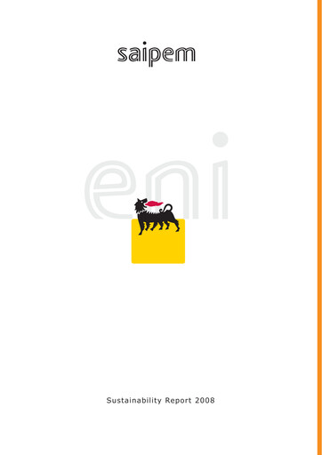 Thumbnail Saipem Sustainability Report 2008