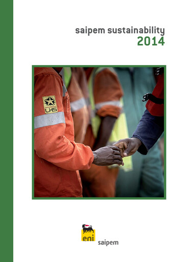 Thumbnail Saipem Sustainability Report 2014