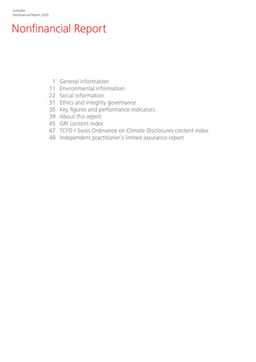 Thumbnail Schindler Group ESG Report 2025