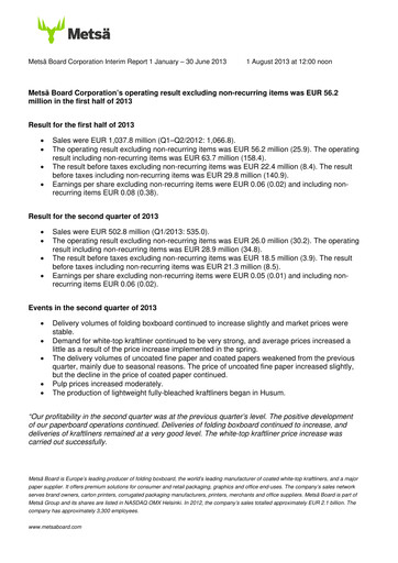 Thumbnail Metsä Board Half-year Report 2013-h1