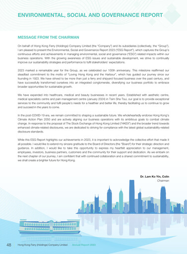 Miniature Hong Kong Ferry Rapport ESG 2023