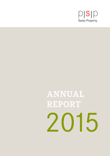 Thumbnail PSP Swiss Property Annual Report 2015