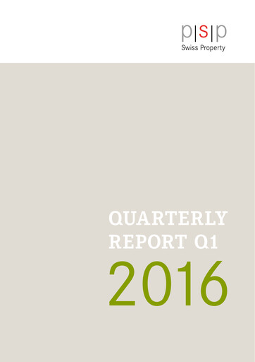 Thumbnail PSP Swiss Property Quarterly Report 2016-q1