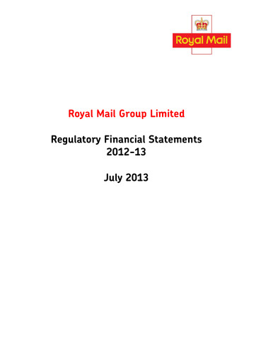 Thumbnail International Distributions Services (Royal Mail) Financial Statement 2012-2013