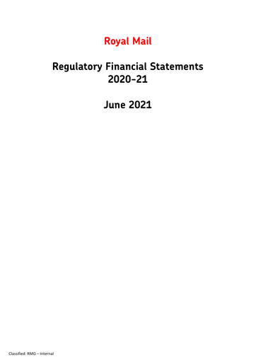 Thumbnail International Distributions Services (Royal Mail) Financial Statement 2020-2021