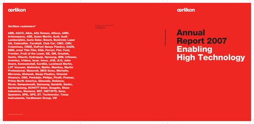 Thumbnail OC Oerlikon Annual Report 2007