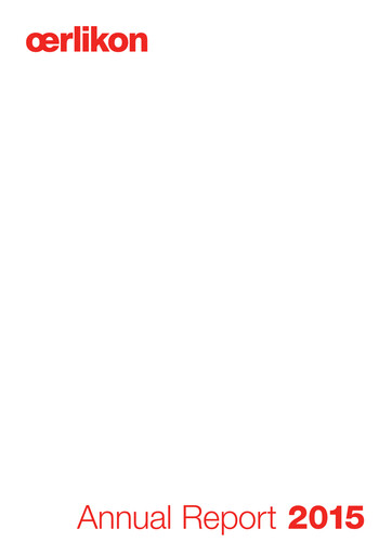 Thumbnail OC Oerlikon Annual Report 2015