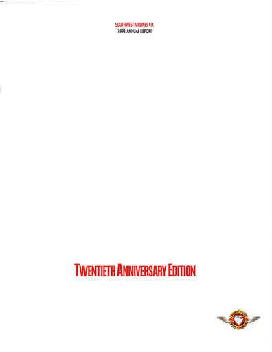 Thumbnail Southwest Airlines Annual Report 1991