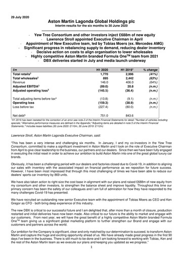 Thumbnail Aston Martin
 Half-year Report 2020-h1