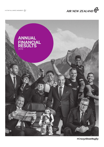 Miniature Air New Zealand
 Bilan financier 2019