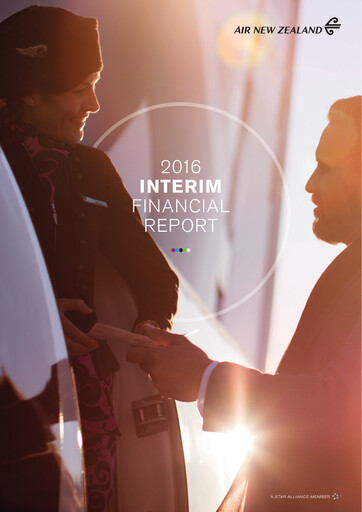 Vorschaubild Air New Zealand
 Halbjahresbericht 2016-h1