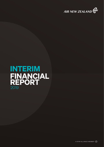Vorschaubild Air New Zealand
 Halbjahresbericht 2019-h1