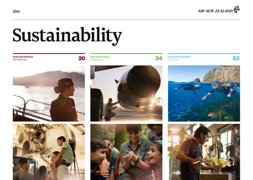 Thumbnail Air New Zealand
 Sustainability Report 2016