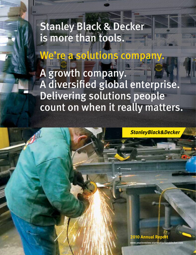 Thumbnail Stanley Black & Decker

 Annual Report 2010