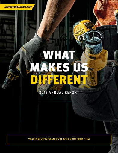 Thumbnail Stanley Black & Decker

 Annual Report 2015