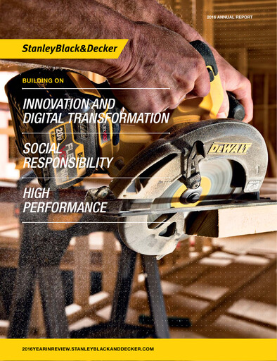 Thumbnail Stanley Black & Decker

 Annual Report 2016