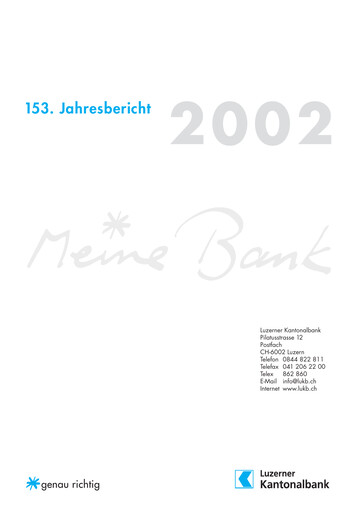 Thumbnail Luzerner Kantonalbank Annual Report 2002