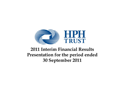 Thumbnail HPH Trust (Hutchison Port) Financial Report 2011-9m
