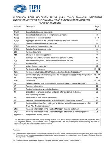 Thumbnail HPH Trust (Hutchison Port) Financial Statement 2012