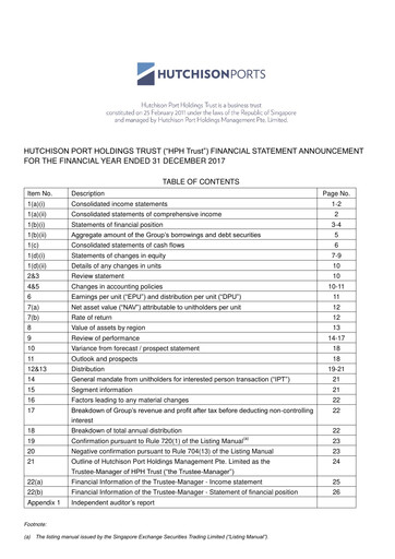 Thumbnail HPH Trust (Hutchison Port) Financial Statement 2017