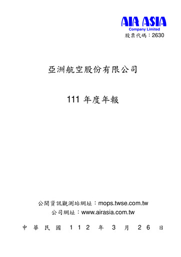 Miniature Air Asia Company Limited (AACL) Rapport annuel 2022