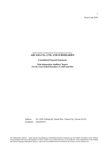 Thumbnail Air Asia Company Limited (AACL) Financial Statement 2025